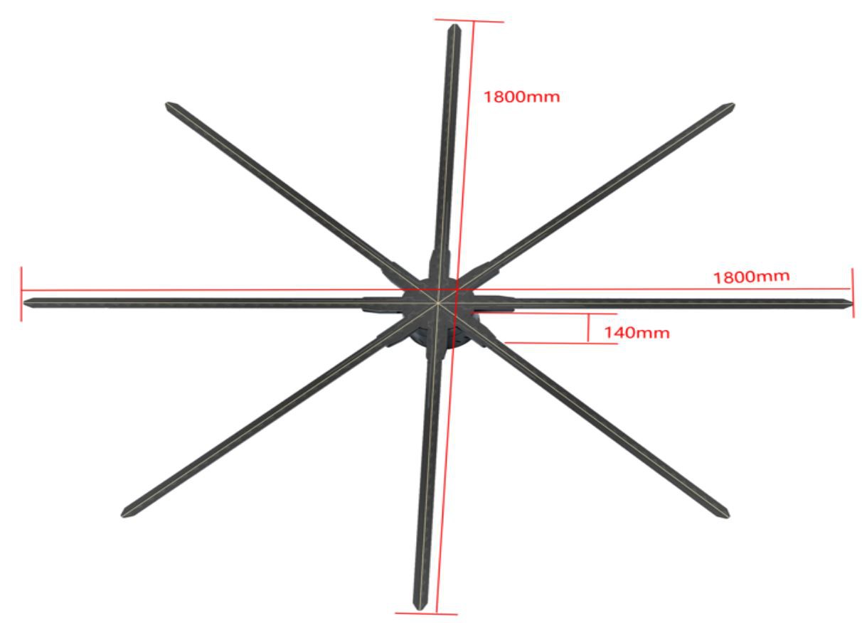 180cm 3D Fan 180cm 3D Fan